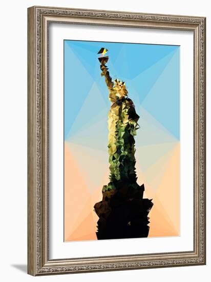 Low Poly New York Art - Statue of Liberty-Philippe Hugonnard-Framed Art Print