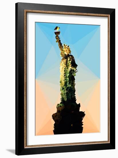 Low Poly New York Art - Statue of Liberty-Philippe Hugonnard-Framed Art Print
