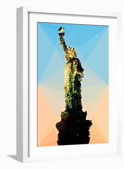 Low Poly New York Art - Statue of Liberty-Philippe Hugonnard-Framed Art Print