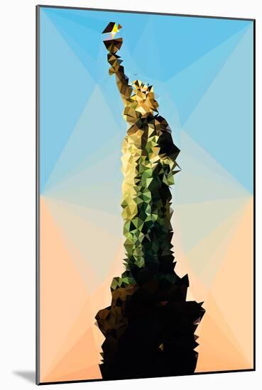 Low Poly New York Art - Statue of Liberty-Philippe Hugonnard-Mounted Art Print