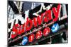 Low Poly New York Art - Subway Sign-Philippe Hugonnard-Mounted Art Print