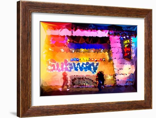 Low Poly New York Art - Subway Times Square-Philippe Hugonnard-Framed Art Print