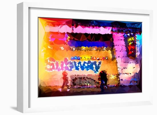 Low Poly New York Art - Subway Times Square-Philippe Hugonnard-Framed Art Print