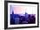 Low Poly New York Art - Sunset Purple-Philippe Hugonnard-Framed Art Print