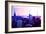 Low Poly New York Art - Sunset Purple-Philippe Hugonnard-Framed Art Print