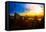 Low Poly New York Art - Sunset View-Philippe Hugonnard-Framed Stretched Canvas