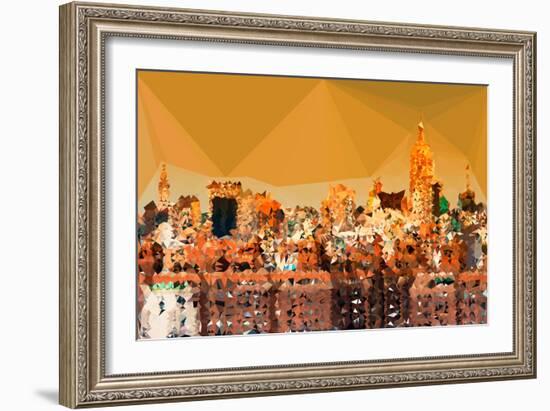 Low Poly New York Art - Sunset-Philippe Hugonnard-Framed Art Print