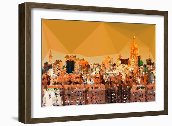 Low Poly New York Art - Sunset-Philippe Hugonnard-Framed Art Print