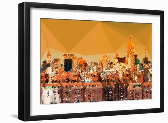 Low Poly New York Art - Sunset-Philippe Hugonnard-Framed Art Print