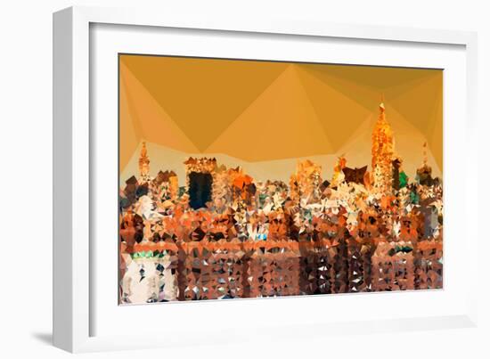 Low Poly New York Art - Sunset-Philippe Hugonnard-Framed Art Print