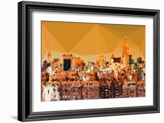 Low Poly New York Art - Sunset-Philippe Hugonnard-Framed Art Print