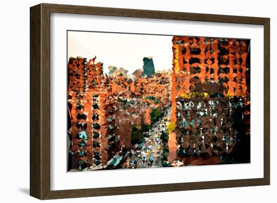 Low Poly New York Art - Sunset-Philippe Hugonnard-Framed Art Print