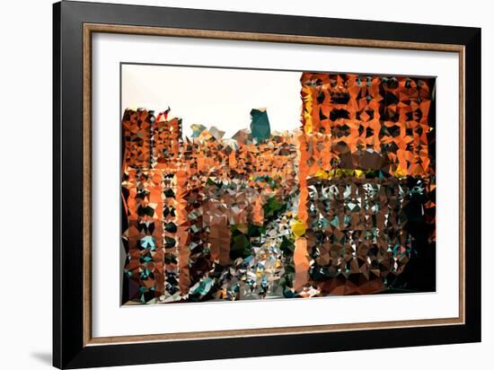 Low Poly New York Art - Sunset-Philippe Hugonnard-Framed Art Print