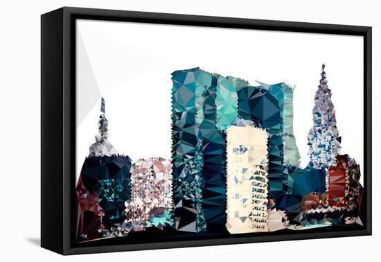 Low Poly New York Art - Taxi Cab-Philippe Hugonnard-Framed Stretched Canvas