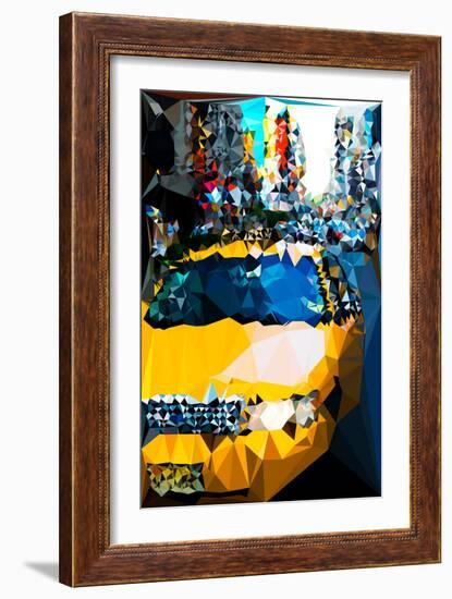 Low Poly New York Art - Taxi Cabs-Philippe Hugonnard-Framed Art Print