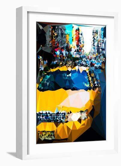 Low Poly New York Art - Taxi Cabs-Philippe Hugonnard-Framed Art Print