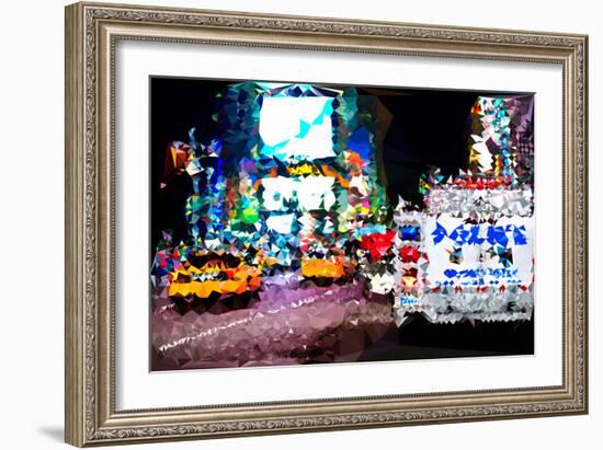 Low Poly New York Art - Taxis-Philippe Hugonnard-Framed Art Print