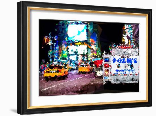 Low Poly New York Art - Taxis-Philippe Hugonnard-Framed Art Print