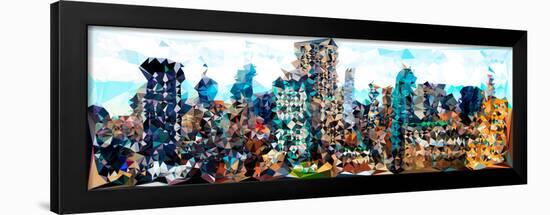 Low Poly New York Art - The Cities-Philippe Hugonnard-Framed Art Print