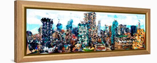 Low Poly New York Art - The Cities-Philippe Hugonnard-Framed Stretched Canvas
