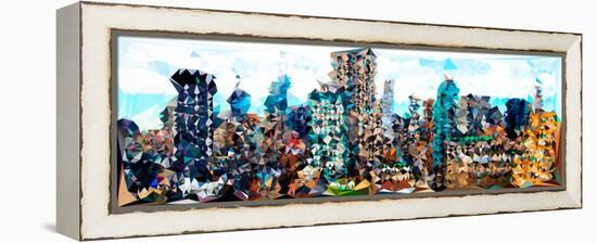 Low Poly New York Art - The Cities-Philippe Hugonnard-Framed Stretched Canvas