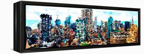 Low Poly New York Art - The Cities-Philippe Hugonnard-Framed Stretched Canvas