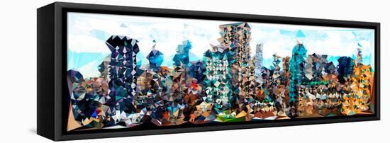 Low Poly New York Art - The Cities-Philippe Hugonnard-Framed Stretched Canvas