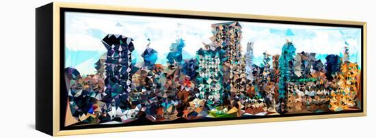 Low Poly New York Art - The Cities-Philippe Hugonnard-Framed Stretched Canvas