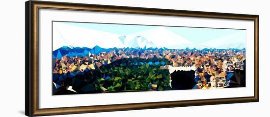 Low Poly New York Art - The Empire State Building Sunset-Philippe Hugonnard-Framed Art Print