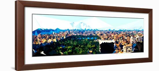 Low Poly New York Art - The Empire State Building Sunset-Philippe Hugonnard-Framed Art Print