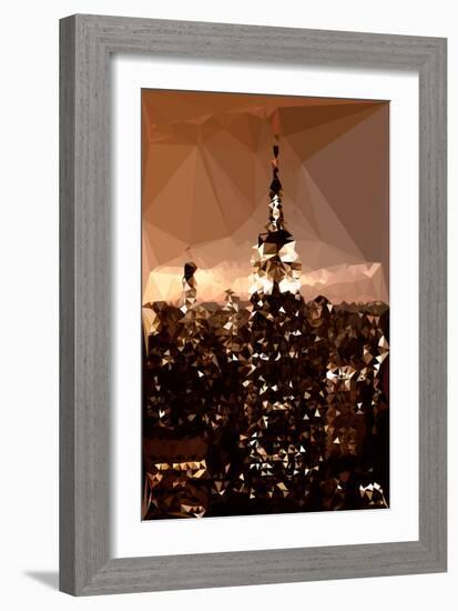 Low Poly New York Art - The Empire State Building-Philippe Hugonnard-Framed Art Print