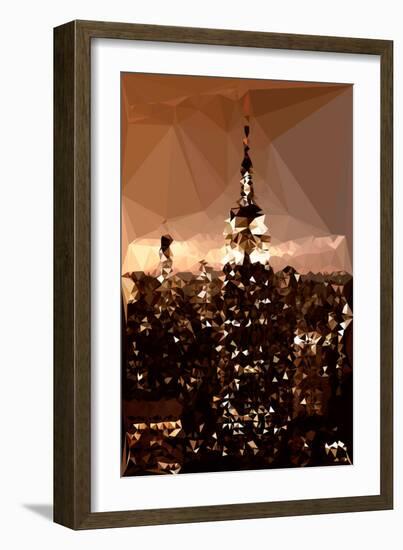 Low Poly New York Art - The Empire State Building-Philippe Hugonnard-Framed Art Print