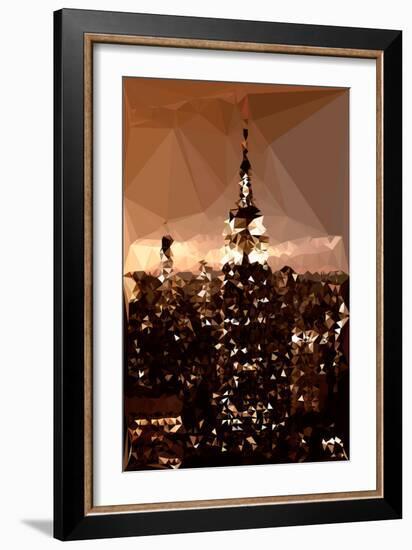 Low Poly New York Art - The Empire State Building-Philippe Hugonnard-Framed Art Print