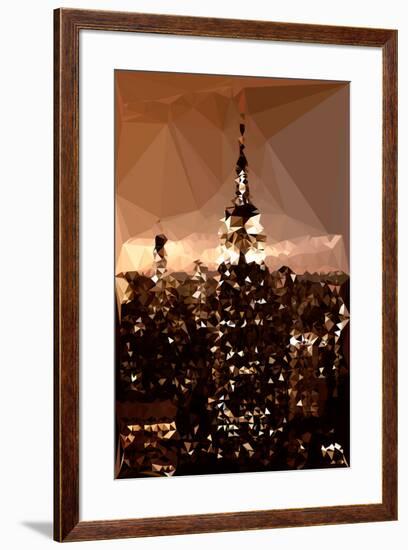 Low Poly New York Art - The Empire State Building-Philippe Hugonnard-Framed Art Print