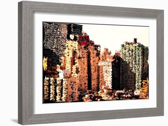 Low Poly New York Art - The New Yorker-Philippe Hugonnard-Framed Art Print