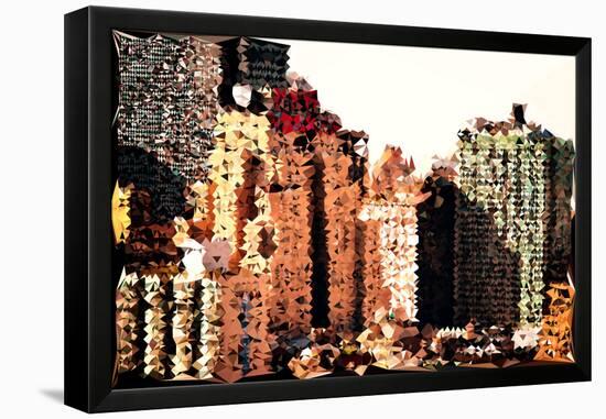 Low Poly New York Art - The New Yorker-Philippe Hugonnard-Framed Stretched Canvas