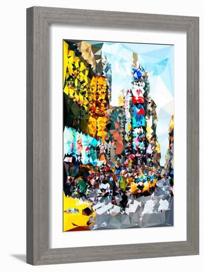 Low Poly New York Art - Times Square-Philippe Hugonnard-Framed Art Print