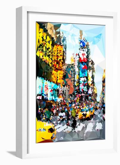 Low Poly New York Art - Times Square-Philippe Hugonnard-Framed Art Print