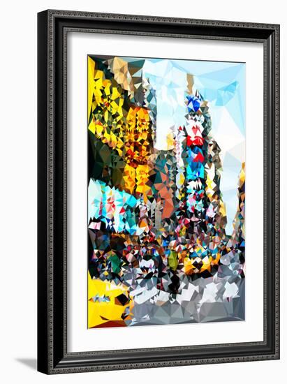 Low Poly New York Art - Times Square-Philippe Hugonnard-Framed Art Print