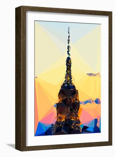 Low Poly New York Art - Top of the Empire state Building III-Philippe Hugonnard-Framed Art Print