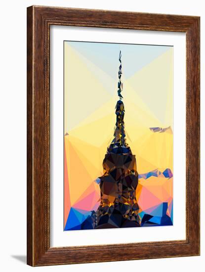 Low Poly New York Art - Top of the Empire state Building III-Philippe Hugonnard-Framed Art Print