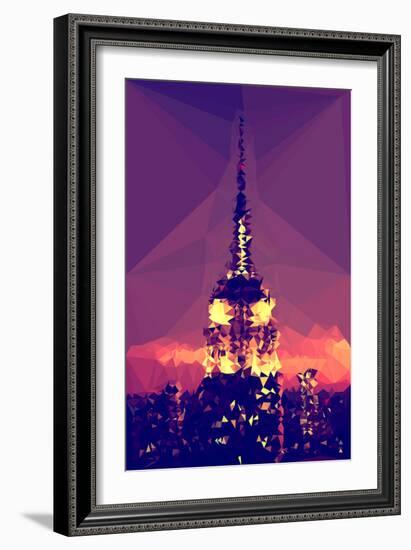 Low Poly New York Art - Top of the Empire state Building-Philippe Hugonnard-Framed Art Print
