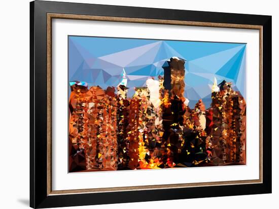 Low Poly New York Art - Tops of Buildings-Philippe Hugonnard-Framed Art Print