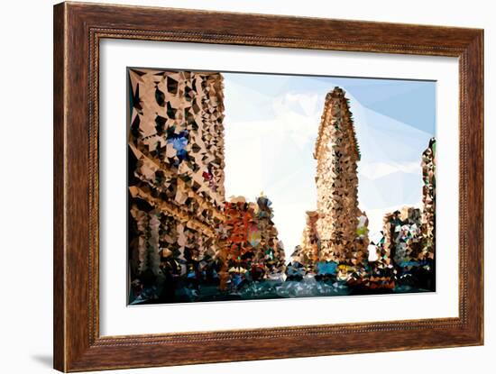 Low Poly New York Art - USA Brooklyn-Philippe Hugonnard-Framed Art Print