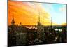 Low Poly New York Art - View of City at Sunset-Philippe Hugonnard-Mounted Art Print
