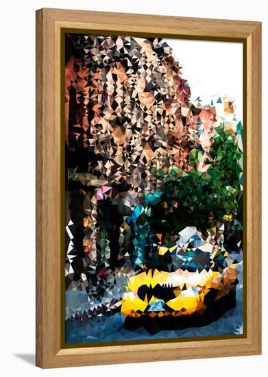 Low Poly New York Art - Yellow Cab-Philippe Hugonnard-Framed Stretched Canvas