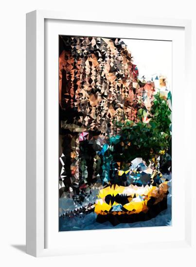 Low Poly New York Art - Yellow Cab-Philippe Hugonnard-Framed Art Print