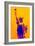 Low Poly New York Art - Yellow Lady Liberty-Philippe Hugonnard-Framed Art Print