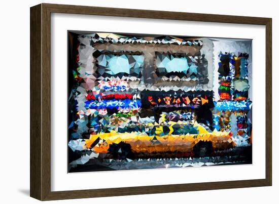 Low Poly New York Art - Yellow Taxi III-Philippe Hugonnard-Framed Art Print