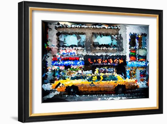 Low Poly New York Art - Yellow Taxi III-Philippe Hugonnard-Framed Art Print